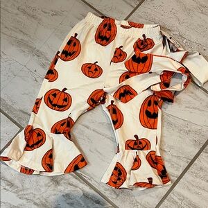 Kids Pumpkin Halloween Costume Pants